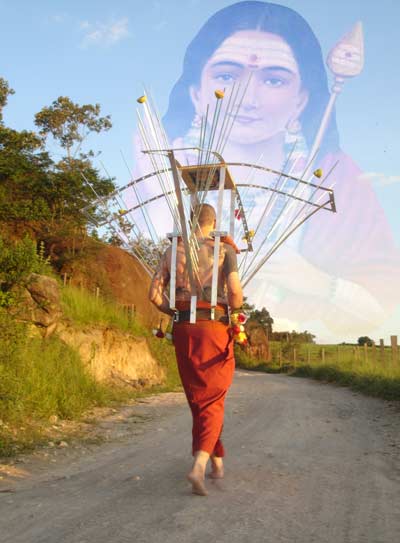 The author carries the kavadi