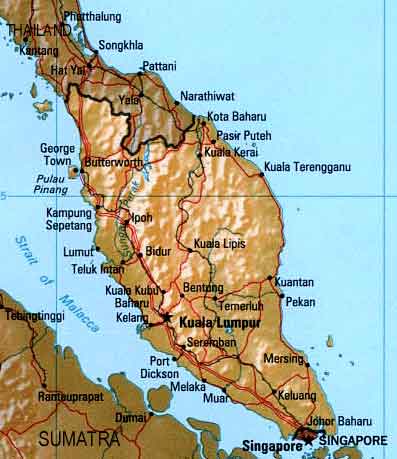 map of Malaysia