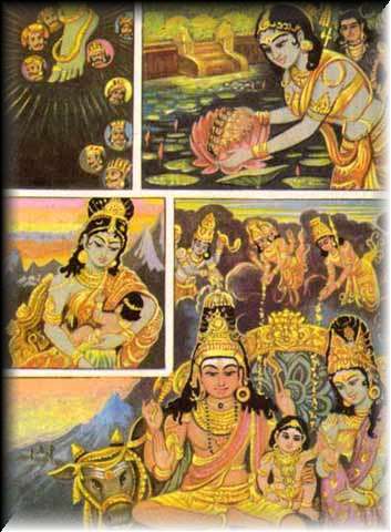 Birth of Karttikeya, son of Siva and Parvati