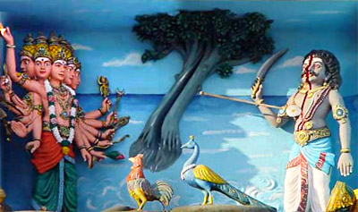 Defeat of Surapadma by Murugan