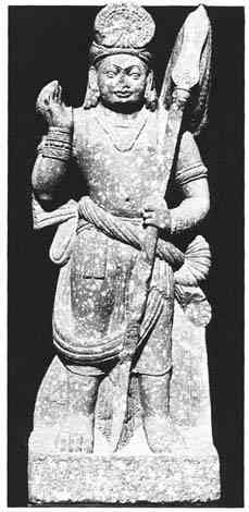 Kushan period (ca. 1-2nd cent AD) statue of Karttikeya (14197 bytes)