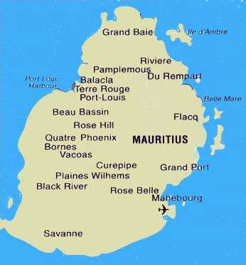 map of Mauritius