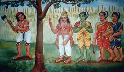 Murugan himself turned into a venkai tree