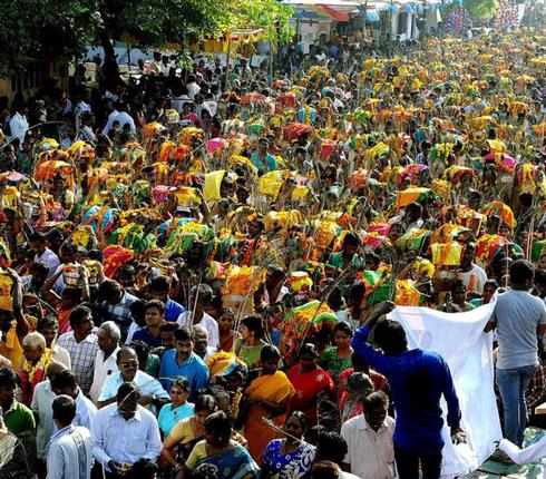 A Kavadi procession in Ahmedabad. Photo: Vijay Soneji