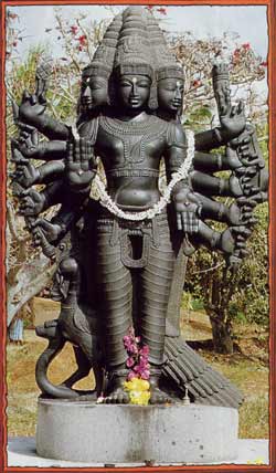 Eight-foot high murti of Lord Shanmukha in Mauritius