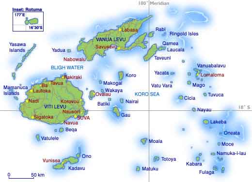 map of Fiji